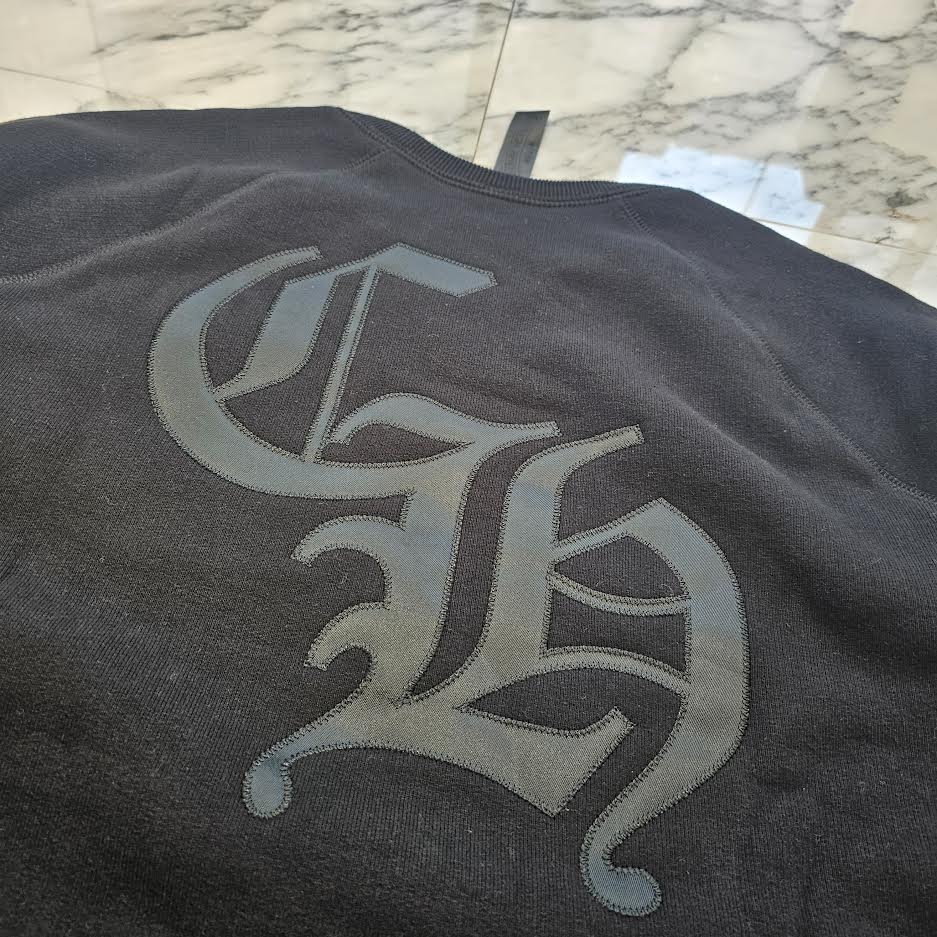 CHROME HEARTS 2025SS Y NOT Cemetery Cross Applique Embroidery Sweat Shirt Size XL クロムハーツ ワイノット セメタリークロス アップリケ刺繡 スウェットシャツ サイズXL