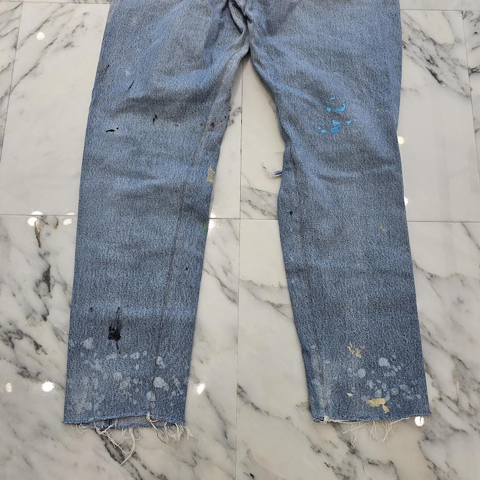 GALLERY DEPT. Levi's Body Painted Damage Denim Pants Size 34 ギャラリーデプト リーバイスボディ ペインテッド ダメージ加工 デニムパンツ サイズ34