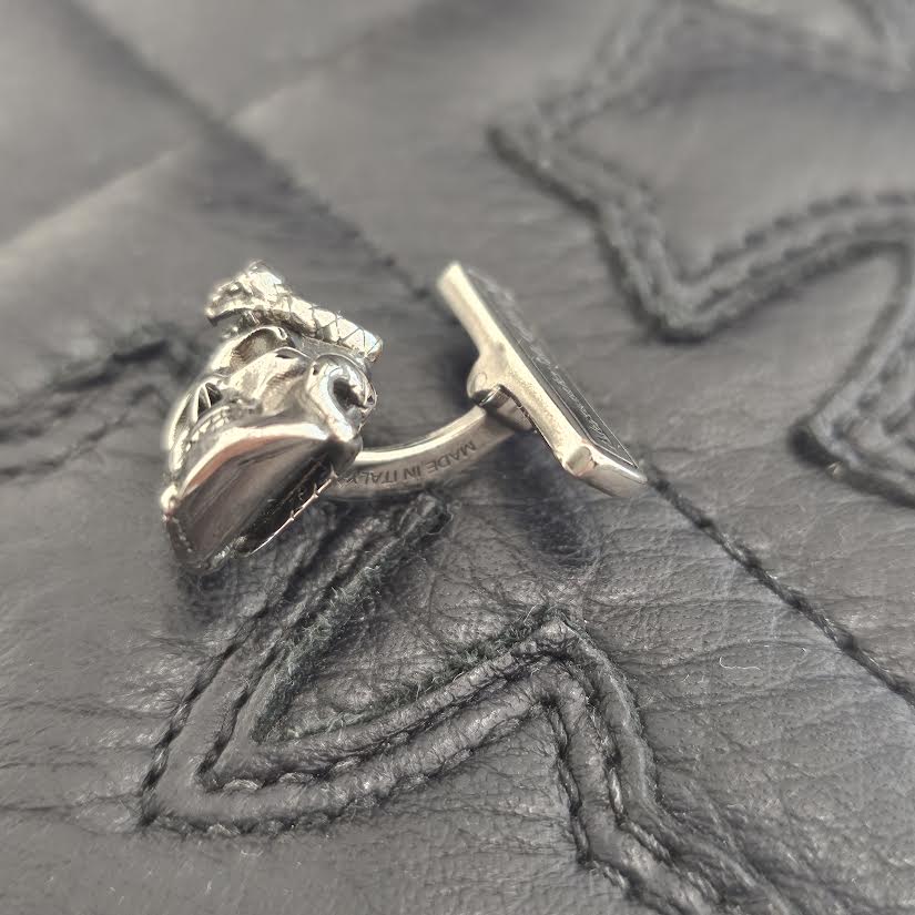 Alexander McQUEEN Silver Skull Cufflinks アレキサンダー