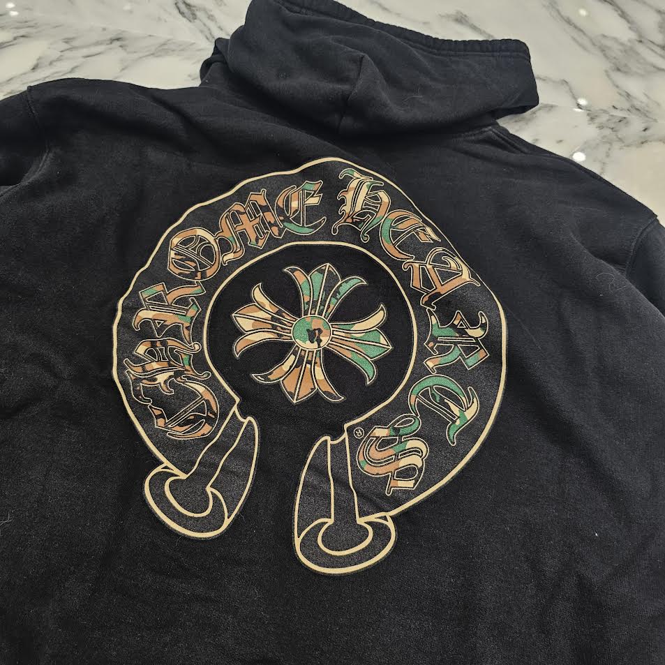 CHROME HEARTS Camo Horseshoe Zip Up Hoodie Size S クロムハーツ