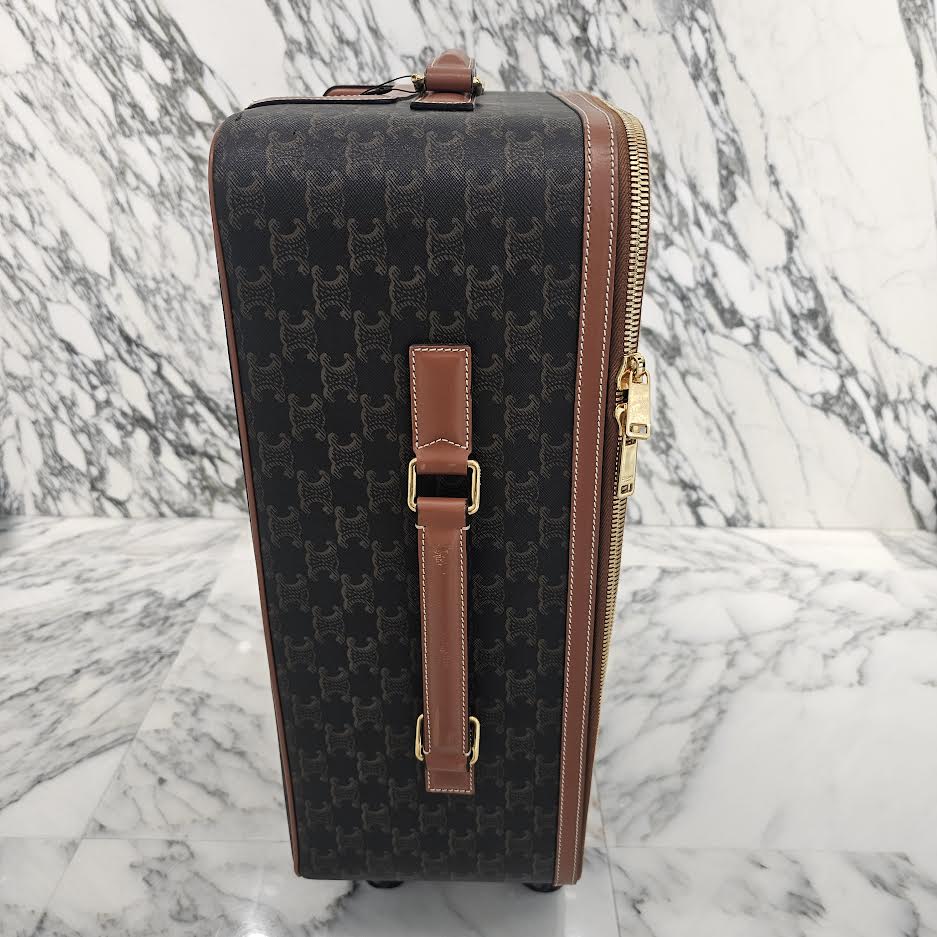 CELINE 2025SS Small Trolley / Triomphe Canvas & Calfskin 4M1972CZJ.04LU セリーヌ スモールトロリー / トリオンフキャンバス&カーフスキン キャリーケース