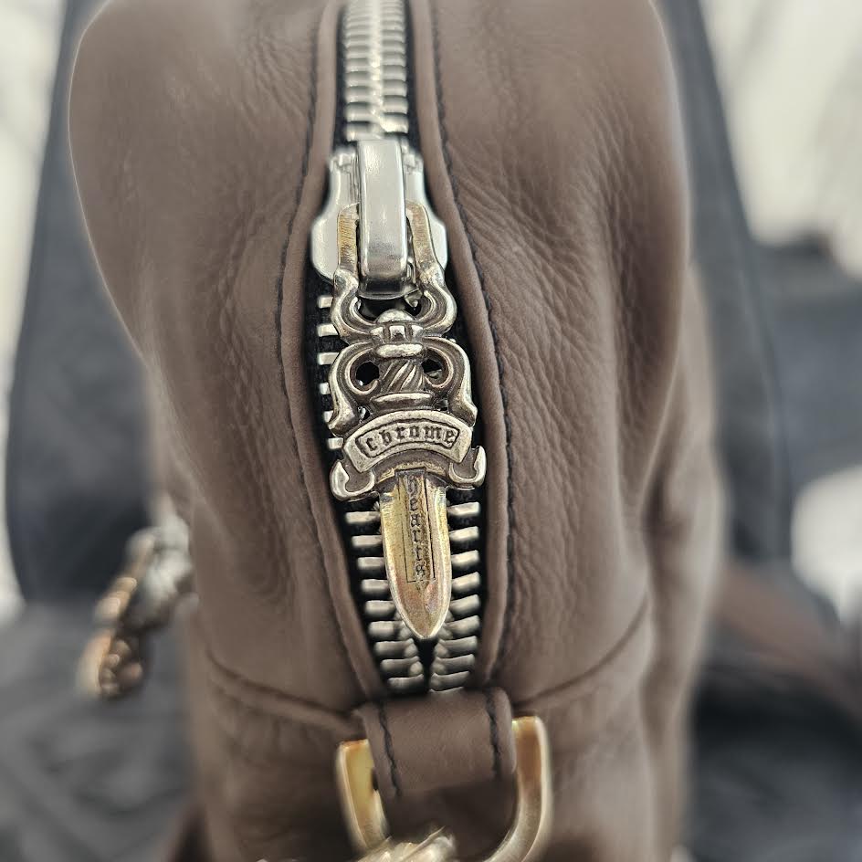 CHROME HEARTS TAKAMINI 3 Cemetery Cross Patch Leather Shoulder Bag クロムハーツ タカミニ 3セメタリー クロスパッチ レザー ショルダーバッグ