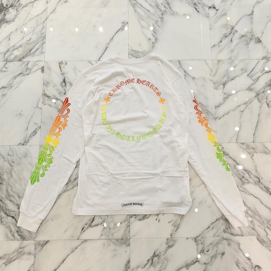 CHROME HEARTS Back Grad Circle Logo Tee Size L クロムハーツ バックグラデーション サークルロゴ ロングスリーブ Tシャツ サイズL