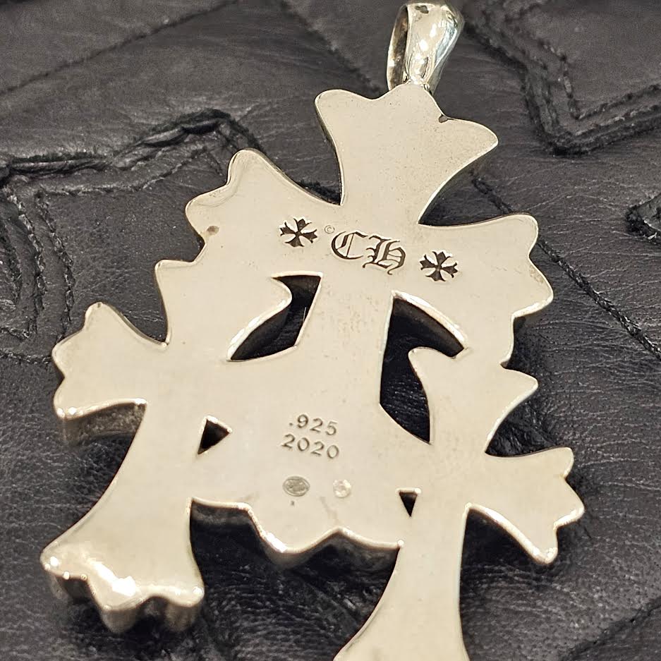 CHROME HEARTS Triple Cross Necklace Pendant Top クロムハーツ トリプルクロス ネックレス ペンダントトップ