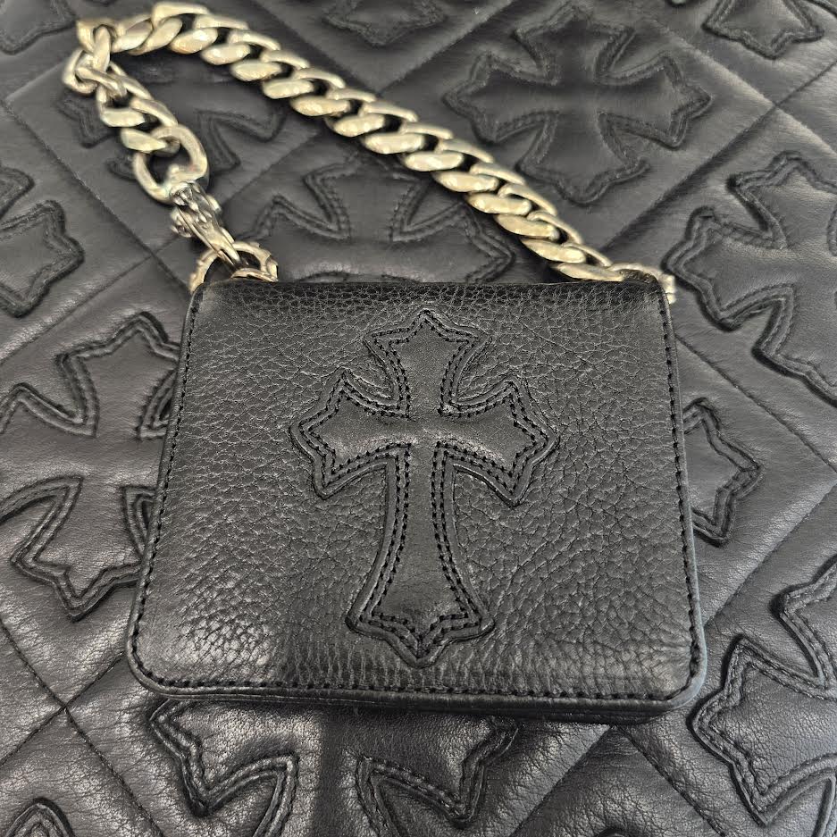 CHROME HEARTS TV MAN 1 Clip Classic Chain Leather Wallet クロムハーツ TVマン ワンクリップ クラシックチェーン レザーウォレット