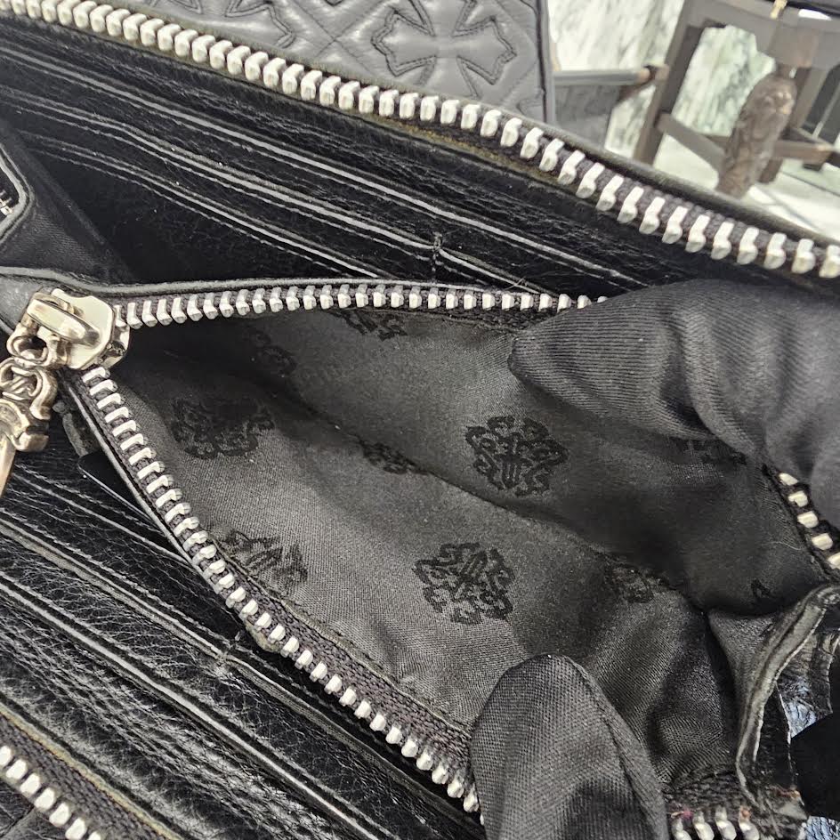 CHROME HEARTS 3 Cemetery Cross Leather Patch REC F ZIP #2 Wallet クロムハーツ 3セメタリークロス レザーパッチ レック F ジップ #2 ウォレット