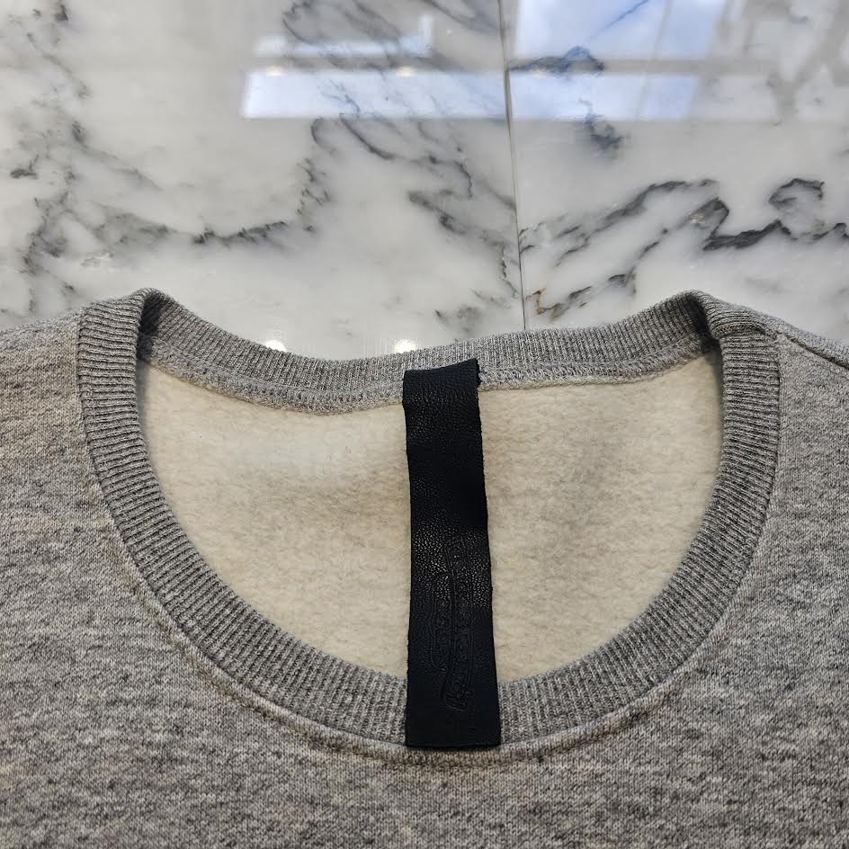 CHROME HEARTS Y NOT Cemetery Cross Leather Patch Pocket Sweat Tee Size S クロムハーツ ワイノット セメタリークロス レザーパッチ ポケット スウェット Tシャツ サイズS