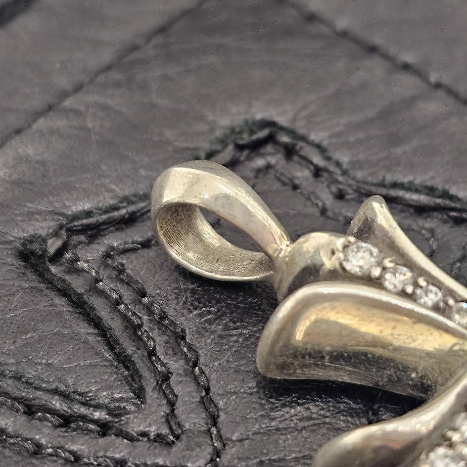 CHROME HEARTS Triple CH Cross Small Pave Diamond Pendant Top クロムハーツ トリプル CHクロス スモール パヴェダイヤモンド ペンダントトップ