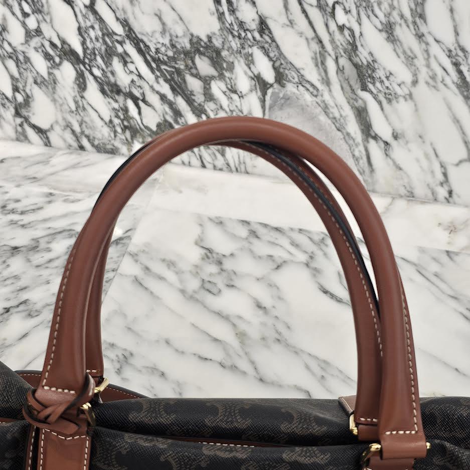 CELINE 2025SS Travel 50 / Dog Print Triomphe Canvas Boston Bag 4M1662EEJ.04LU セリーヌ トラベル50 / ドッグプリント入り トリオンスキャンバス ボストンバッグ