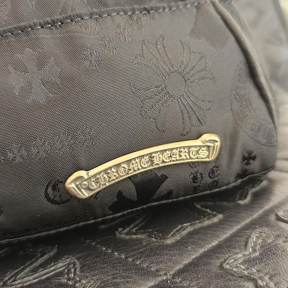 CHROME HEARTS MOCHITA Stencil Nylon Leather Hand Bag クロムハーツ MOCHITA ステンシル総柄 ナイロン レザー ハンドバッグ ショルダーバッグ