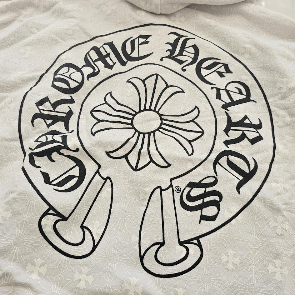 CHROME HEARTS CH Plus Print Horseshoe Pullover Hoodie Size L クロムハーツ CHプラス プリント ホースシュー プルオーバー フーディ サイズL