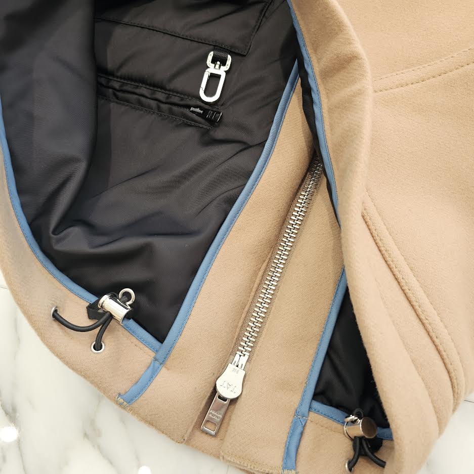 PRADA 2019AW Zip Up Wool Hooded Duffel Coat SGB131 S192 W3Q Size 52 プラダ ジップアップ ウール フーデッド ダッフルコート サイズ52