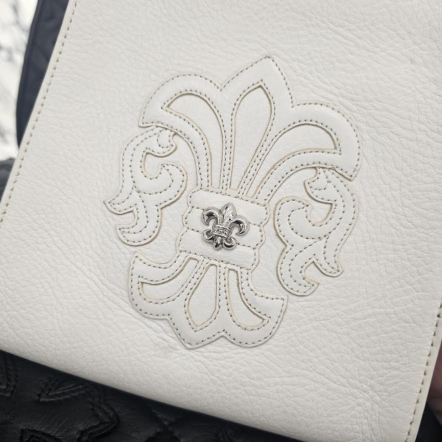 CHROME HEARTS BS Flare Square Pocket Leather Shoulder Bag クロムハーツ BSフレア スクエアポケット レザー ショルダーバッグ