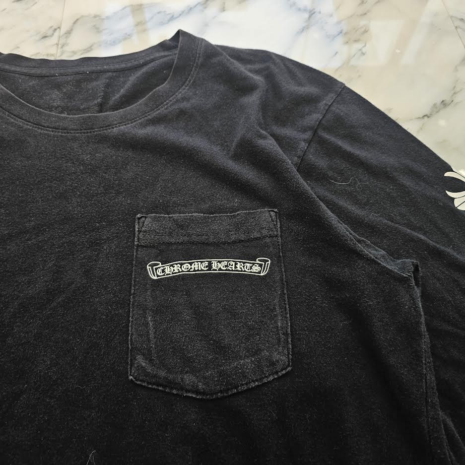 CHROME HEARTS Arm CH Plus Logo Long Sleeve Tee Size M クロムハーツ 袖 CHプラス ロゴ ロングスリーブ Tシャツ サイズM