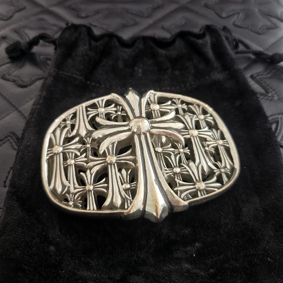 CHROME HEARTS 1.5 Cemetery Cross Silver Buckle クロムハーツ 1.5 セメタリークロス シルバー バックル