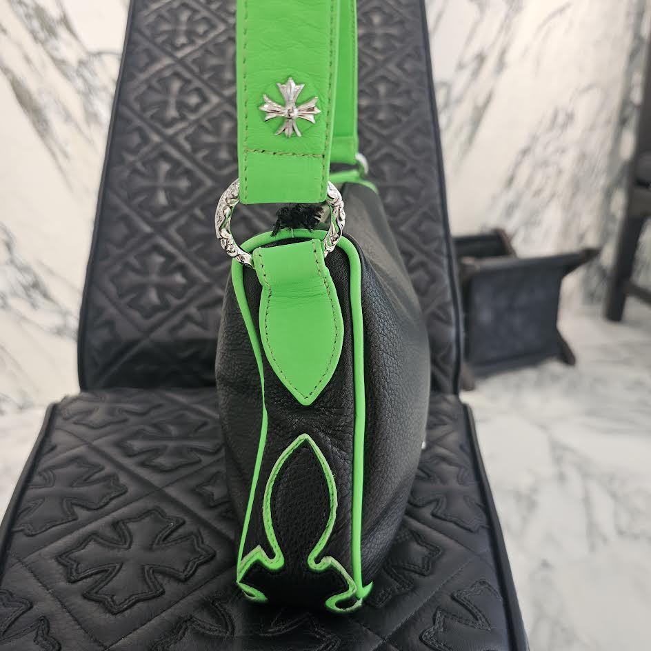 CHROME HEARTS CHICKEN NUGGET Side BS Flare Patch Small Leather Shoulder Bag クロムハーツ チキンナゲット サイド BSフレアパッチ スモールレザー ショルダーバッグ