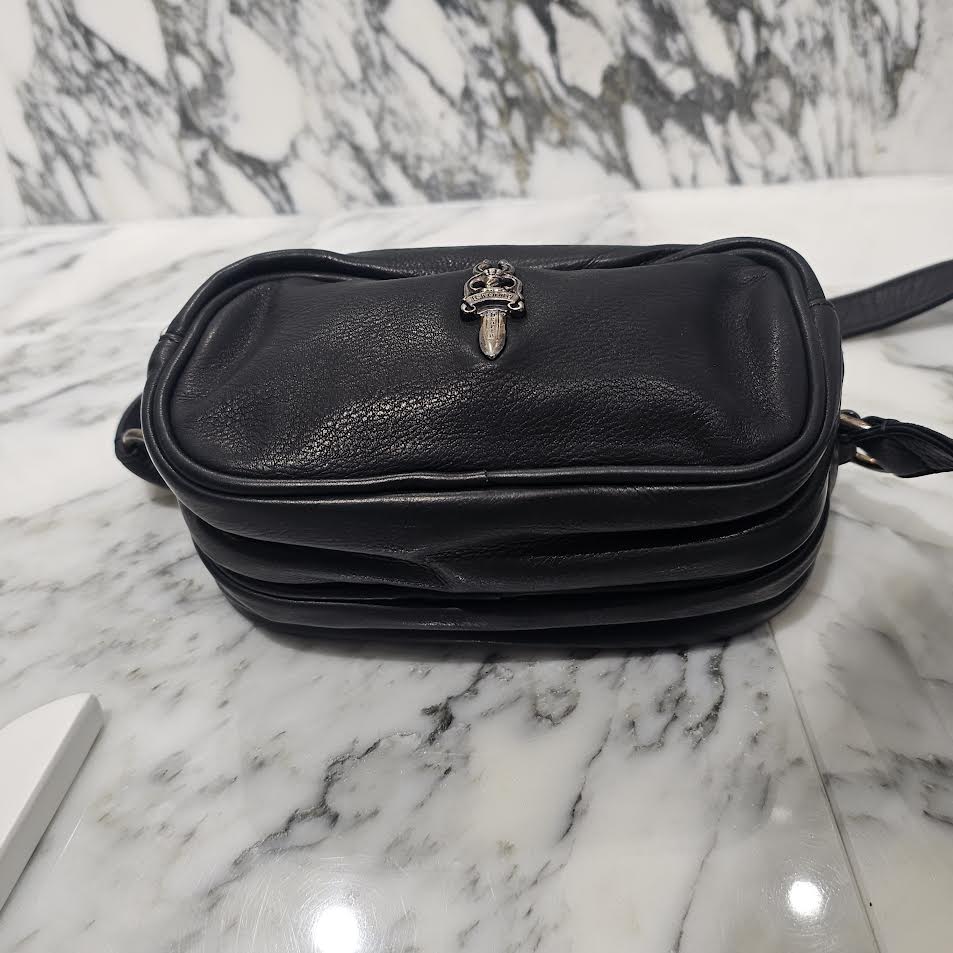 CHROME HEARTS Dagger BARRET Leather Shoulder Bag クロムハーツ ダガー バレット レザー ショルダーバッグ