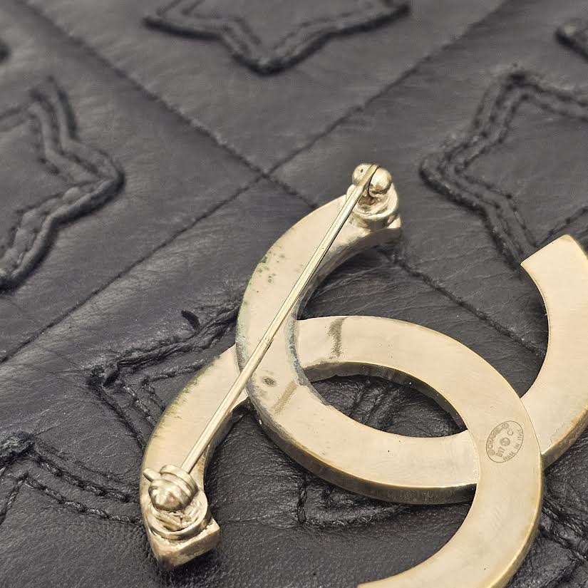 CHANEL 2017AW B17 Coco Mark Rhinestone Brooch シャネル B17 ココマーク ラインストーン ブローチ