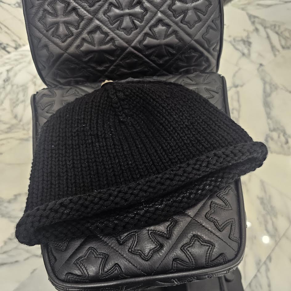 CHROME HEARTS Cashmere Silver BS Flare Cross Patch Beanie Size ONE SIZE（53-60）クロムハーツ カシミヤ シルバー BSフレア クロスパッチ ビーニーサイズ ONE SIZE（53-60）