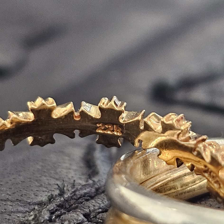 CHROME HEARTS 22K / SILVER 925 TINY E CH PLS BAND TRPL Combination Ring Size 12号 クロムハーツ タイニーE CHプラス バンド トリプルコンビ リング サイズ12号