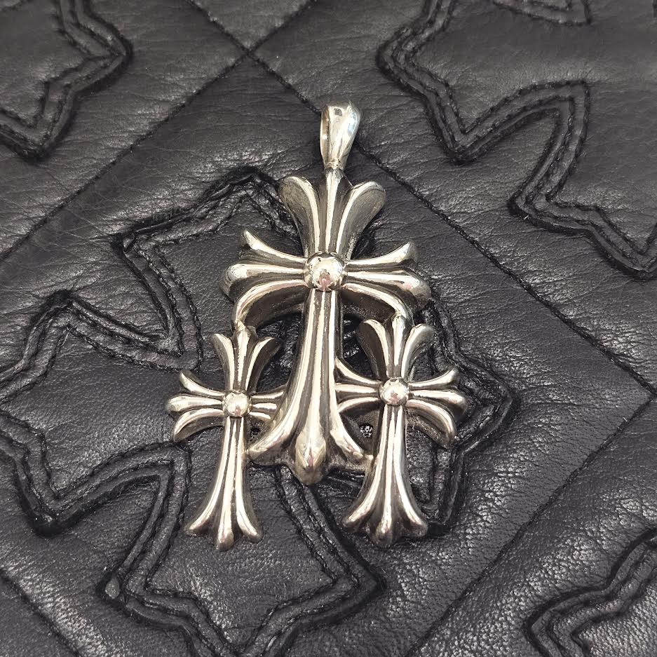 CHROME HEARTS Triple Cross Necklace Pendant Top クロムハーツ トリプルクロス ネックレス ペンダントトップ