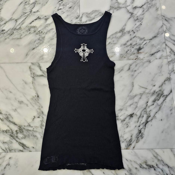 CHROME HEARTS Hairy Cross Rib Tank Top Size L クロムハーツ 
