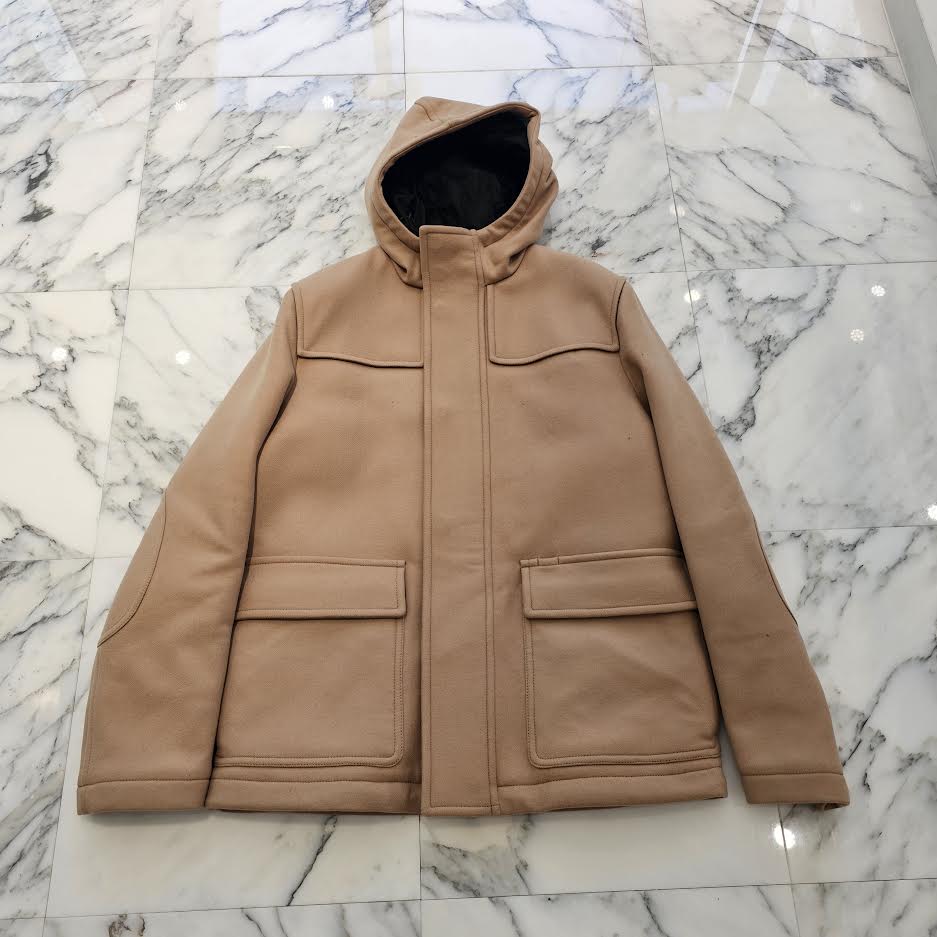 PRADA 2019AW Zip Up Wool Hooded Duffel Coat SGB131 S192 W3Q Size
