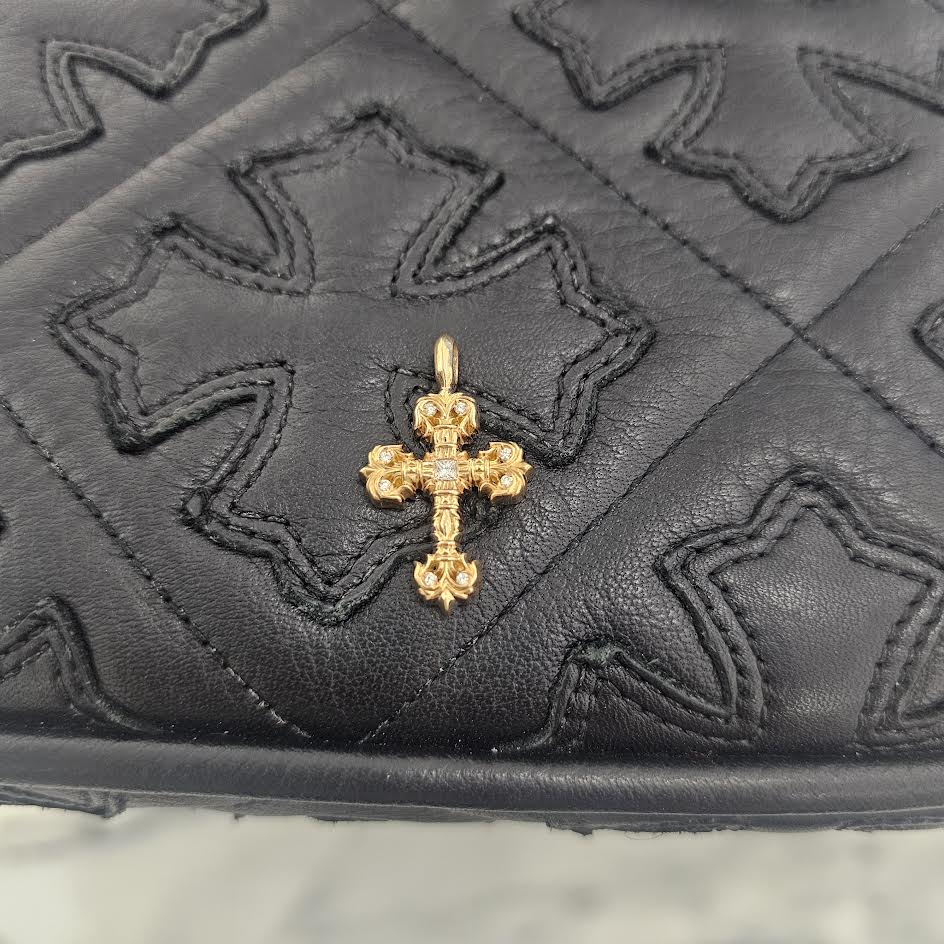 CHROME HEARTS 22K Tiny Filigree Cross Pave Diamond Pendent Top クロムハーツ 22K タイニー フィリグリークロス パヴェダイヤモンド ペンダント トップ