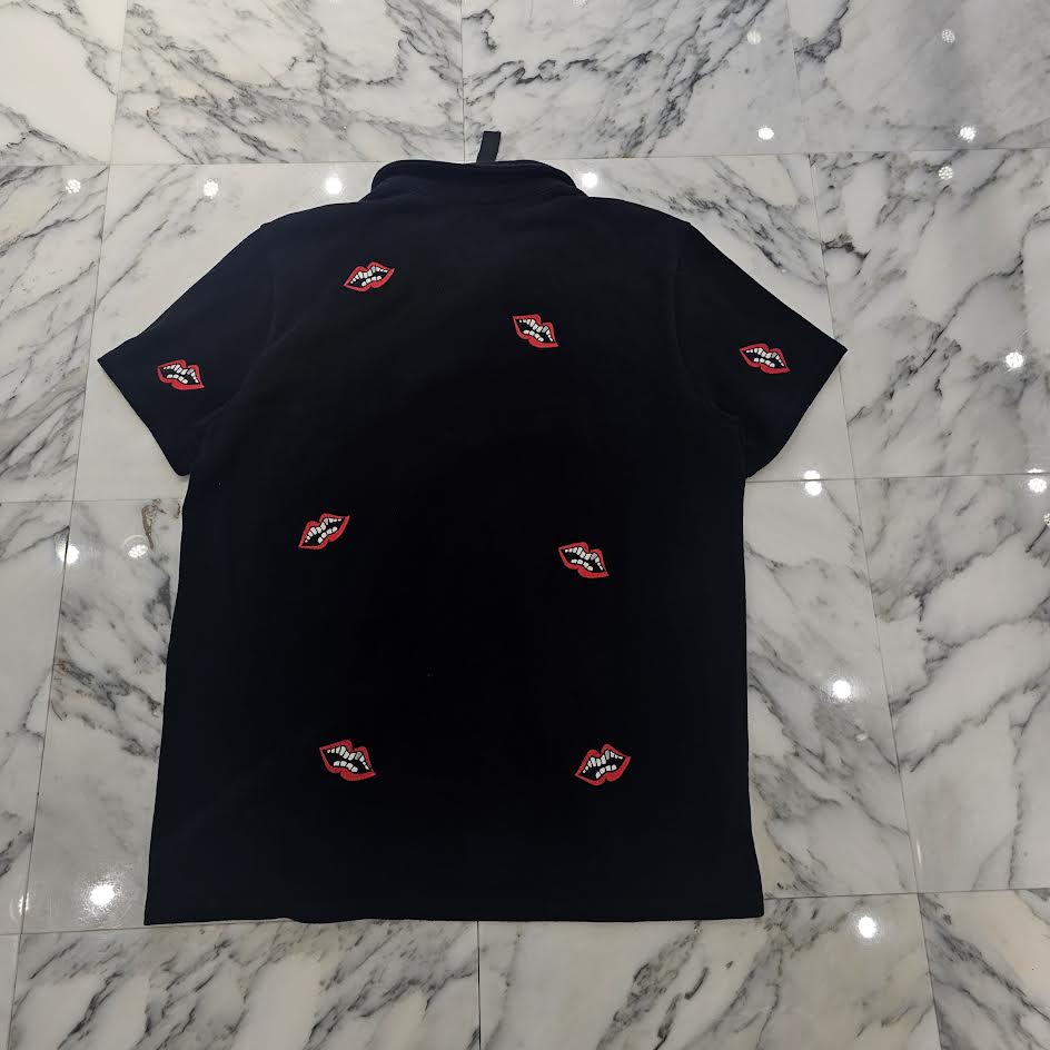 CHROME HEARTS × MATTY BOY Cross Ball Button Chomper Embroidery Polo Shirt Size XL クロムハーツ × マッティボーイ クロスボールボタン チョンパー刺繍 ポロシャツ サイズXL