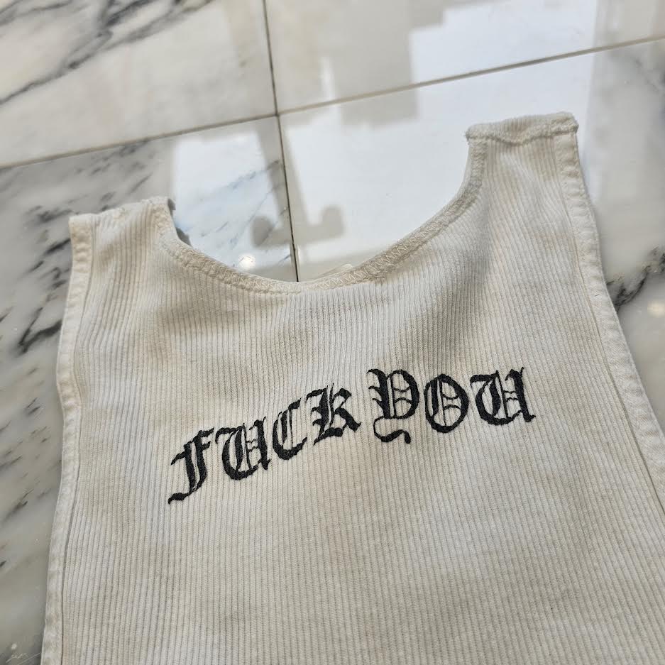 CHROME HEARTS Los Angels Limited Fuck You Horseshoe Rib Tank Top Size M クロムハーツ ロサンゼルス限定 ファックユー ホースシュー リブ タンクトップ サイズM