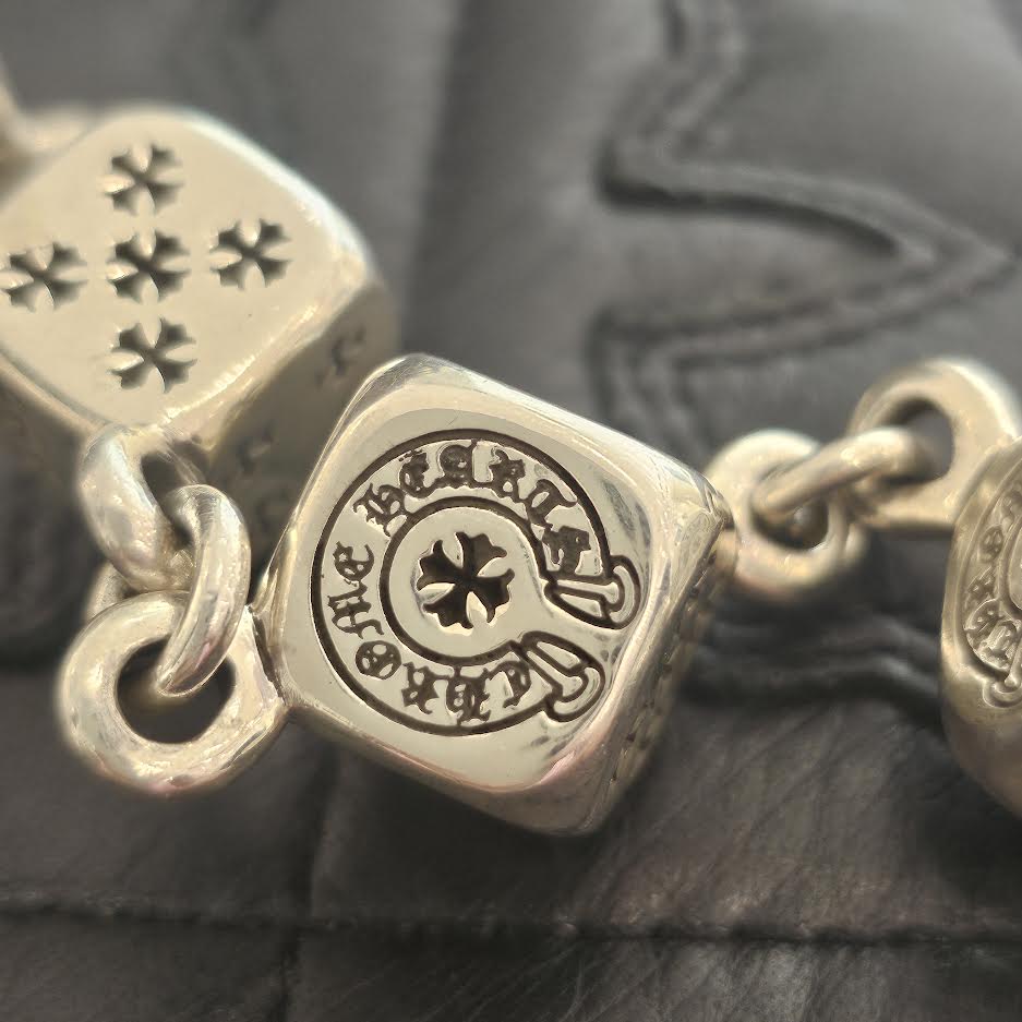 pass★ CHROME HEARTS 1クリップウォレットチェーン CHROME HEARTS 1 CLIP DICE Wallet Chain 11 LINKS クロムハーツ 1