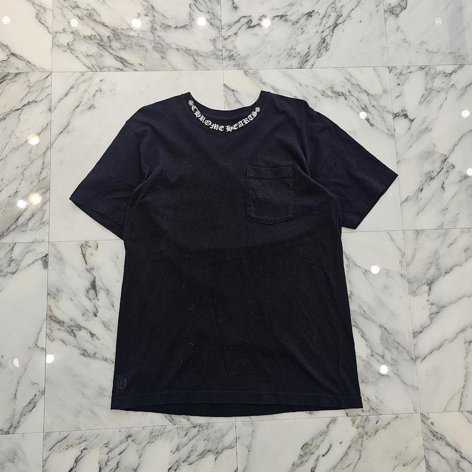 CHROME HEARTS Neck Logo Horseshoe Tee Size L クロムハーツ ネックロゴ ホースシュー Tシャツ サイズL