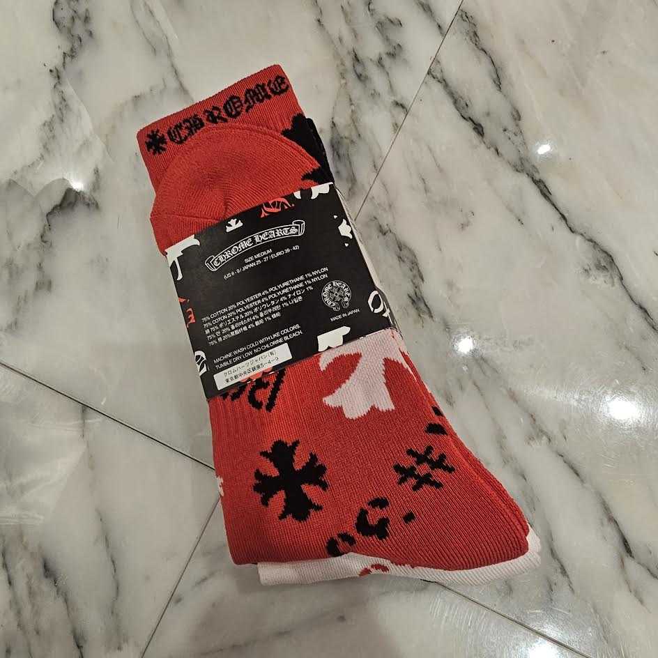 CHROME HEARTS Stencil Multi Logo Socks Size M（25cm～27cm）クロムハーツ ステンシル マルチロゴ ソックスサイズM（25cm～27cm）