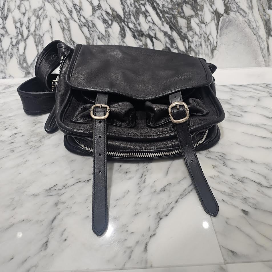 【CHROME HEARTS】ガンスリンガー レザー ショルダーバッグ CHROME HEARTS クロムハーツ SHOULDER BAG-LARGE ブラック