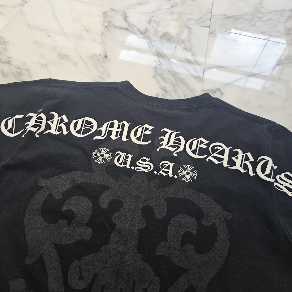 CHROME HEARTS Back Vine Dagger Print USA Arch Logo Tee Size S クロムハーツ バック ヴァインダガー プリント USAアーチロゴ Tシャツ サイズS
