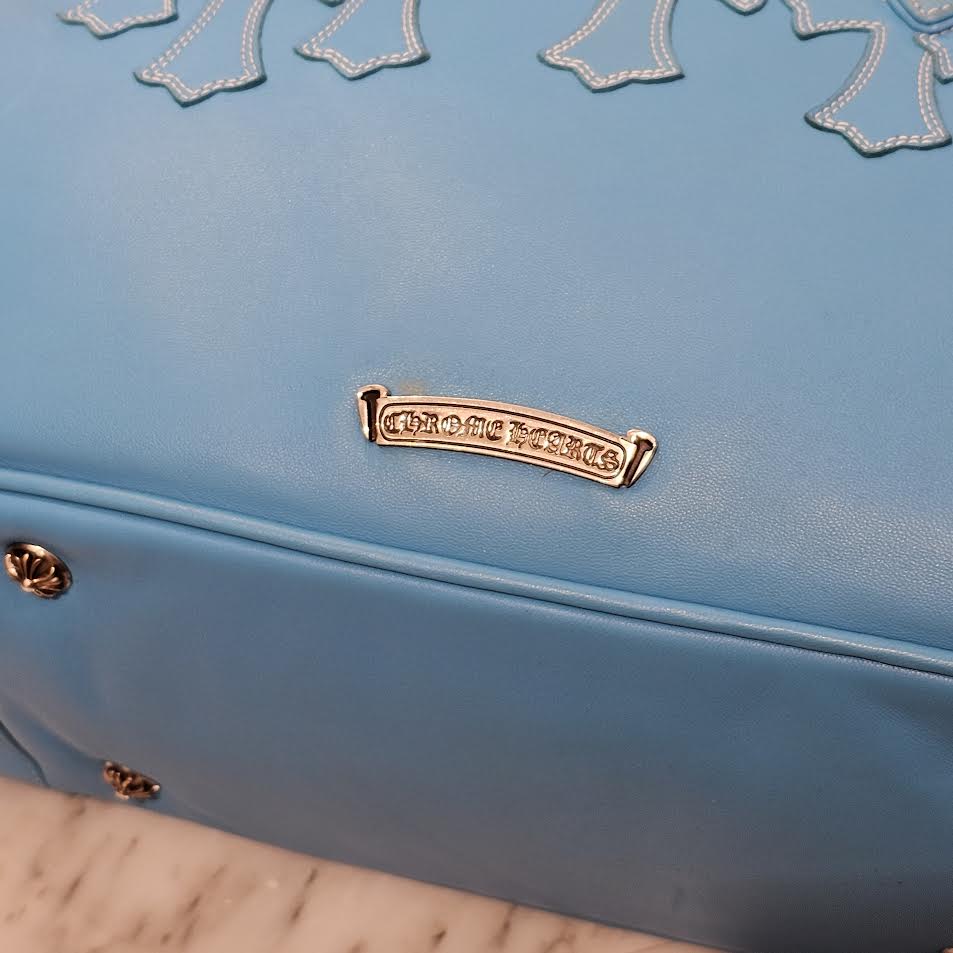 CHROME HEARTS Tiny GYM Cemetery Cross Patch Hand Bag クロムハーツ タイニージム セメタリークロスパッチ ハンドバッグ ジムバッグ