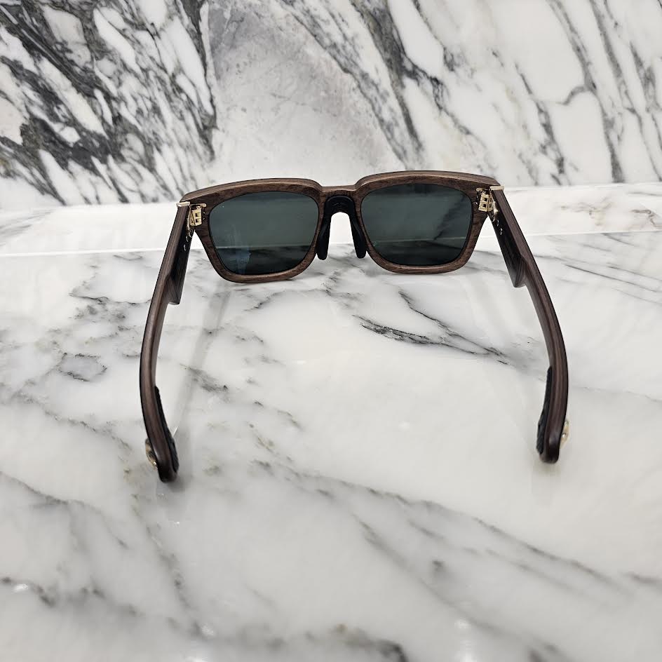 Chrome Hearts LILITH Ebony Wood Sunglasses "BROWN/DARK GREY" WEWE-18KGP Size 56□18-144 クロムハーツ リリス エボニー ウッド サングラス "ブラウン/ダークグレー" サイズ56□18-144