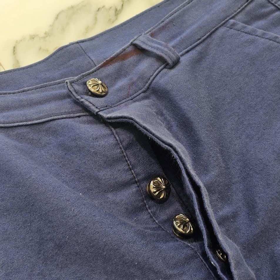 CHROME HEARTS VNTG Cross Quilting Patch French Work Pants Size 33 クロムハ―ツ ヴィンテージ クロスキルティングパッチ フレンチワーク パンツ サイズ33