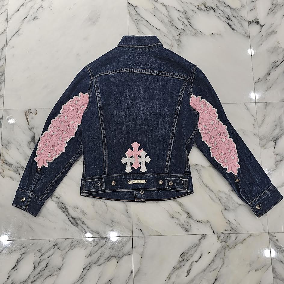 CHROME HEARTS Levi's Body Cemetery Cross Leather Patch Denim Jacket Size 8Y クロムハーツ リーバイスボディ セメタリークロス レザーパッチ デニムジャケット サイズ8Y