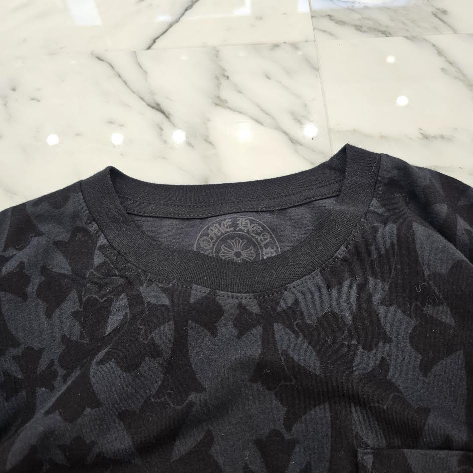 CHROME HEARTS 2024SS Graveyard Cemetery Cross Long Sleeve Tee Size L クロムハーツ グレイブヤード セメタリークロス ロングスリーブTシャツ 総柄 サイズL