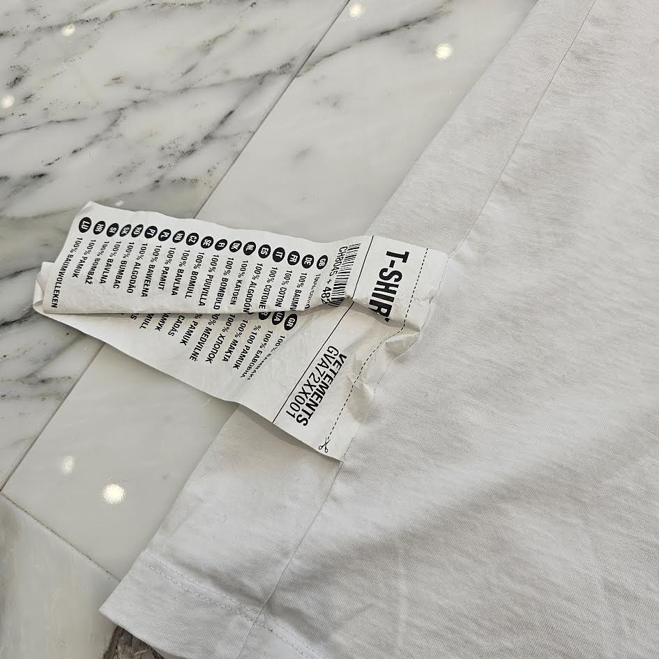 VETMENTS 2022SS Logo Label T-Shirt UE52TR120W Size M ヴェトモン ロゴラベル Tシャツ サイズM