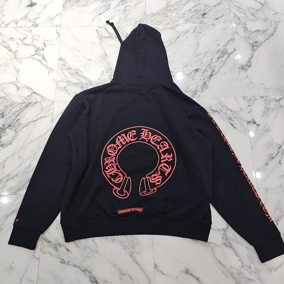CHROME HEARTS Online Limited USA Horseshoe Pullover Hoodie Size L クロムハーツ オンライン限定 USA ホースシュー プルオーバー フーディ サイズL