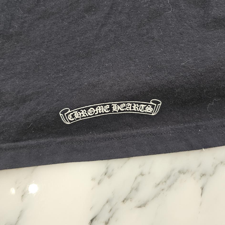 CHROME HEARTS Neck Logo Horseshoe Tee Size L クロムハーツ ネックロゴ ホースシュー Tシャツ サイズL