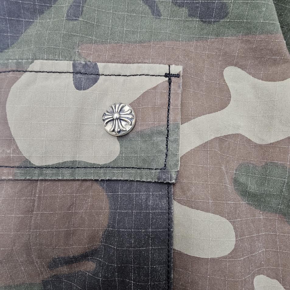 CHROME HEARTS Cross Ball Button Camo Cargo Pants Pants Size 33 クロムハーツ クロスボールボタン カモ カーゴパンツ サイズ33