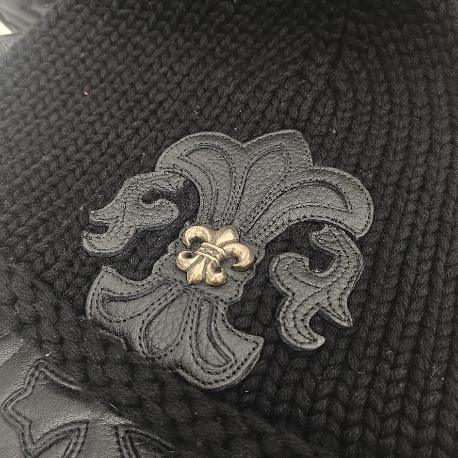 CHROME HEARTS Cashmere Silver BS Flare Cross Patch Beanie Size ONE SIZE（53-60）クロムハーツ カシミヤ シルバー BSフレア クロスパッチ ビーニーサイズ ONE SIZE（53-60）