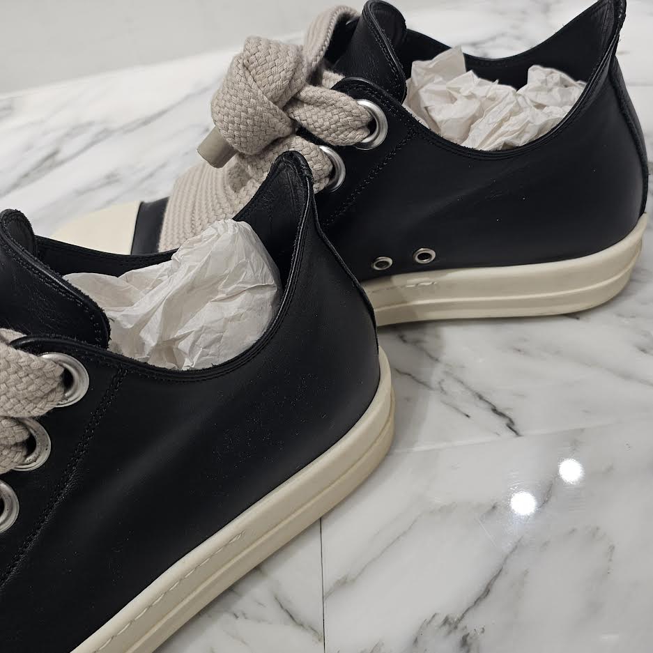 Rick Owens DRKSHDW Leather Low Top Sneakers RU01B1891LPOW1 Size 41（26cm）リックオウェンス ダークシャドウ レザー ロートップ スニーカー サイズ41（26cm）