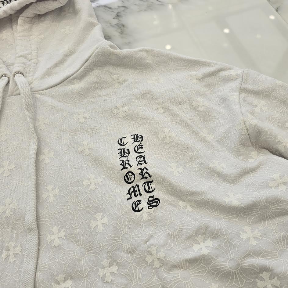 CHROME HEARTS CH Plus Print Horseshoe Pullover Hoodie Size L クロムハーツ CHプラス プリント ホースシュー プルオーバー フーディ サイズL