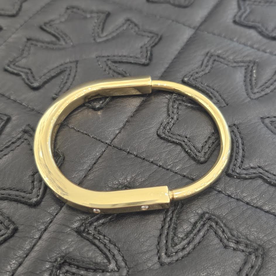 Tiffany＆Co. 18K YG Rock Bangle With Brilliant Diamond Size L 70185415 ティファニー 18K イエローゴールド ロックバングル ウィズ ブリリアント ダイヤモンド サイズL