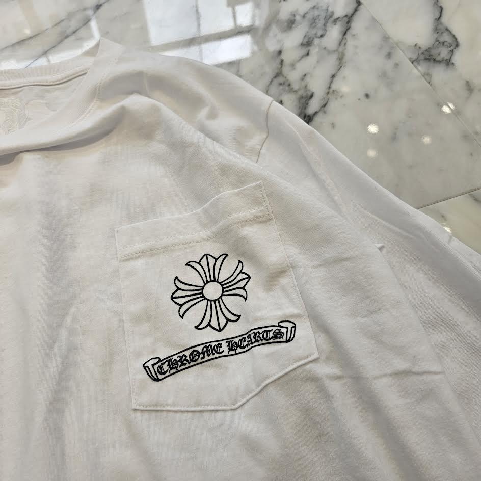 CHROME HEARTS Back Vine Dagger Print USA Arch Logo Long Sleeve Tee