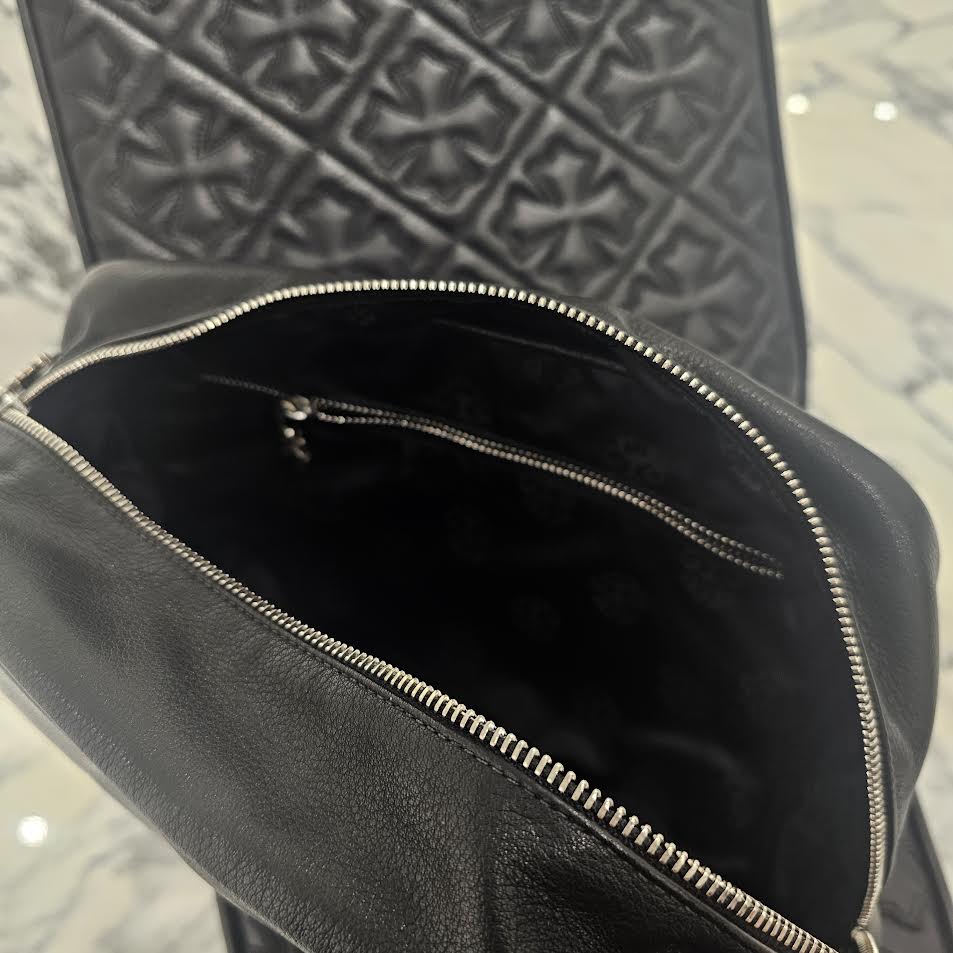 CHROME HEARTS Cemetery Cross Patch Leather Poach Bag クロムハ―ツ セメタリークロスパッチ レザーポーチバッグ